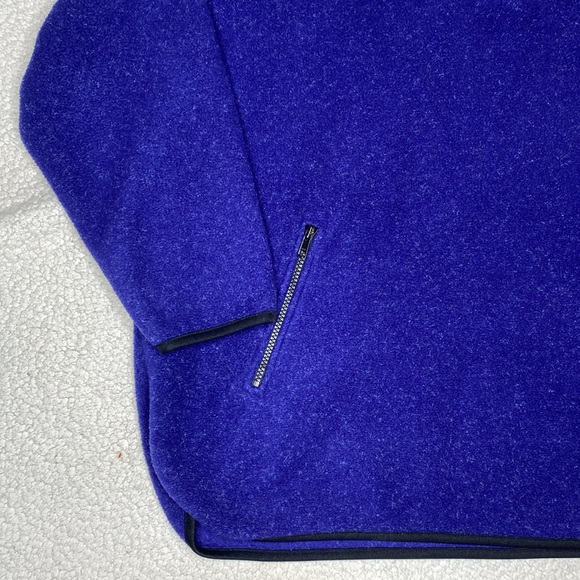 Eddie Bauer Blue Fleece Quarter Zip Pullover: Size Extra Large - Picture 6 of 10
